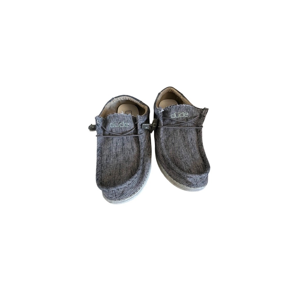 Hey Dude Wally‎ Woven Cargo Men's Size 10 Gray Lightweight Slip-On Shoes